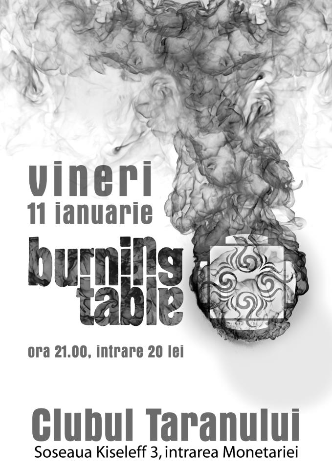 Burning Table anunta al doilea concert din Bucuresti
